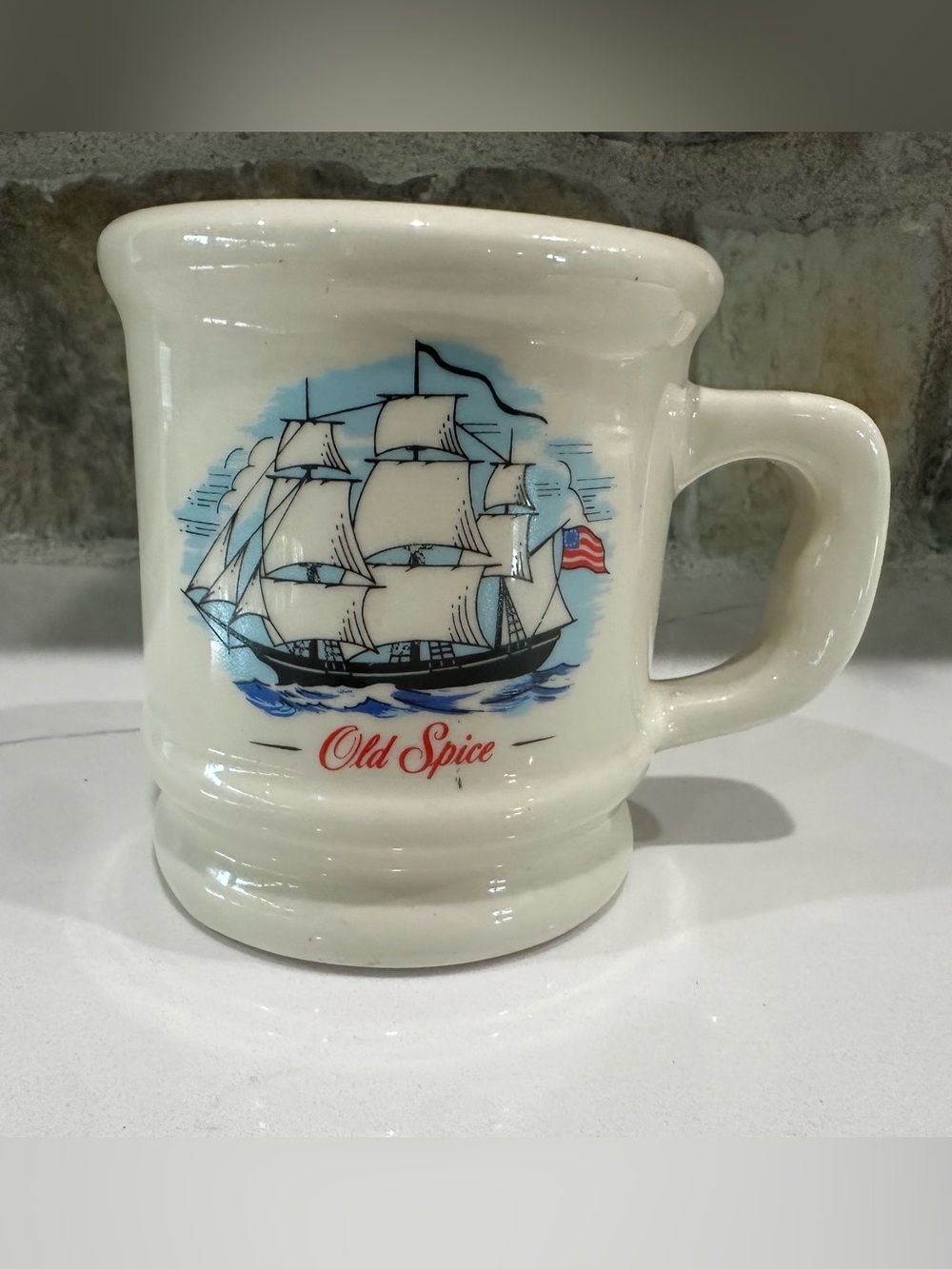 Vintage Ceramic Old Spice Shaving Mug American sailing ship Grand Turk.